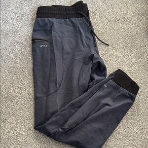 BYLT Basics Black Joggers with Elastic Waistband and Tapered Leg